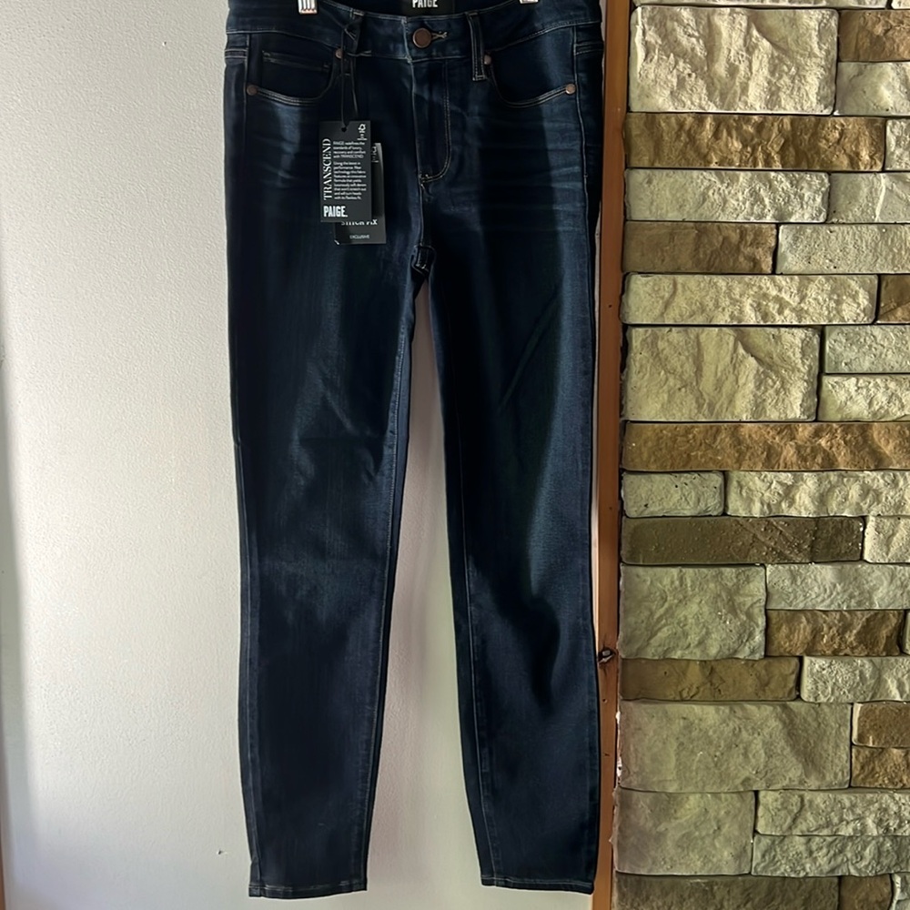 Paige Verdugo Ankle Mid Rise Ultra Skinny Transcend Size 27 New with Tags - Picture 3 of 13